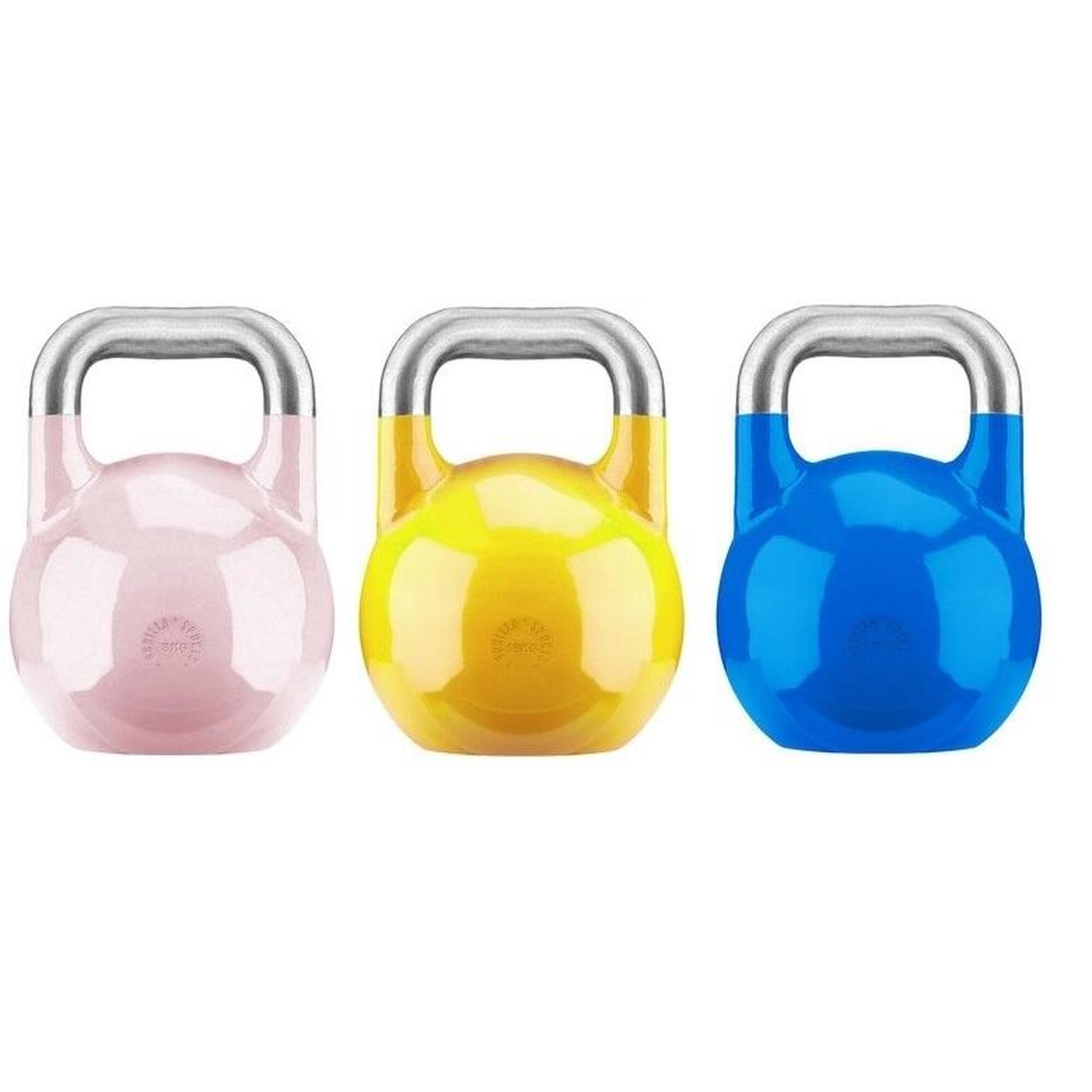 Zestaw kettlebell turniejowych 36 kg - 3 sztuki