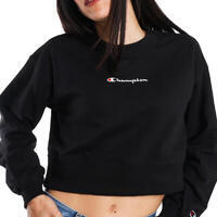 Sweat Noir Femme Champion Crewneck