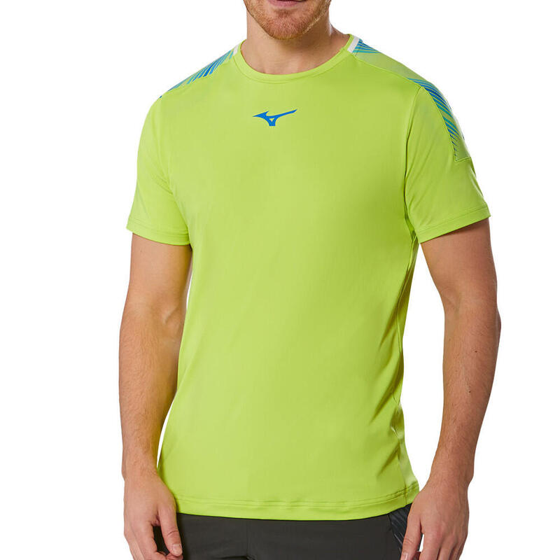 T-shirt de Tennis Vert Pomme Homme Mizuno Shadow