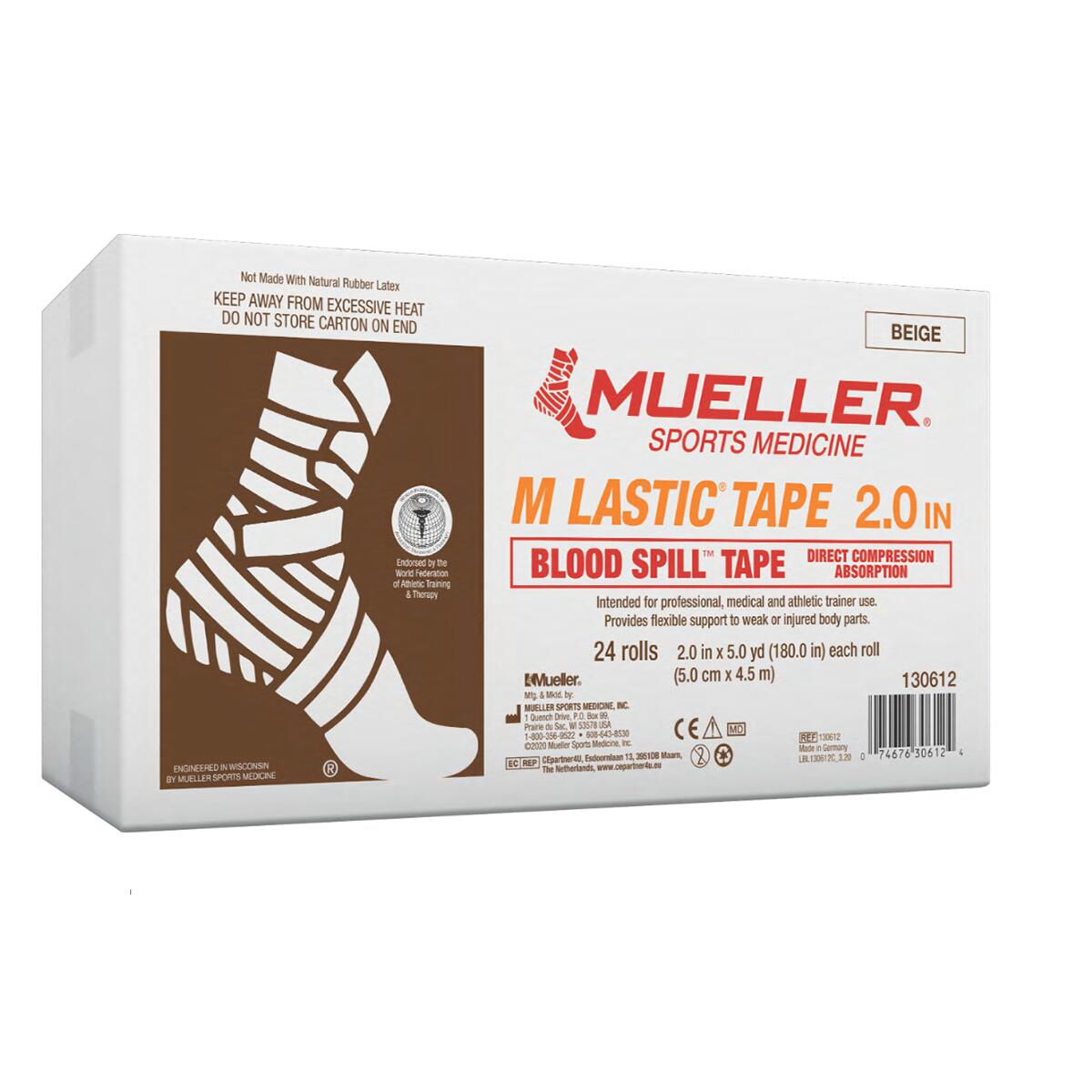 MUELLER Mueller M Lastic Skin Sensitive Compression Natural Tape 7.5cm X 4.5m (x24)