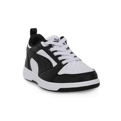 Puma Rebound V6 Lo AC PS Unisex Kinder Sneaker 396742 01 weiß/schwarz