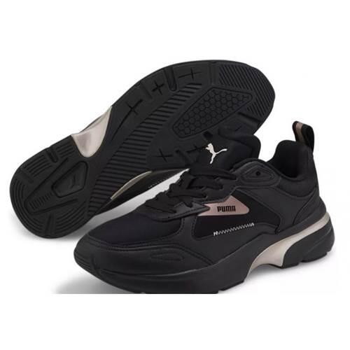 Chaussures Femmes Puma Fs Runner Metallic Wns noir