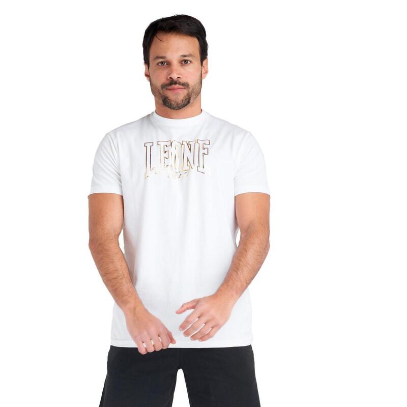 Tricou Leone Alb-Auriu