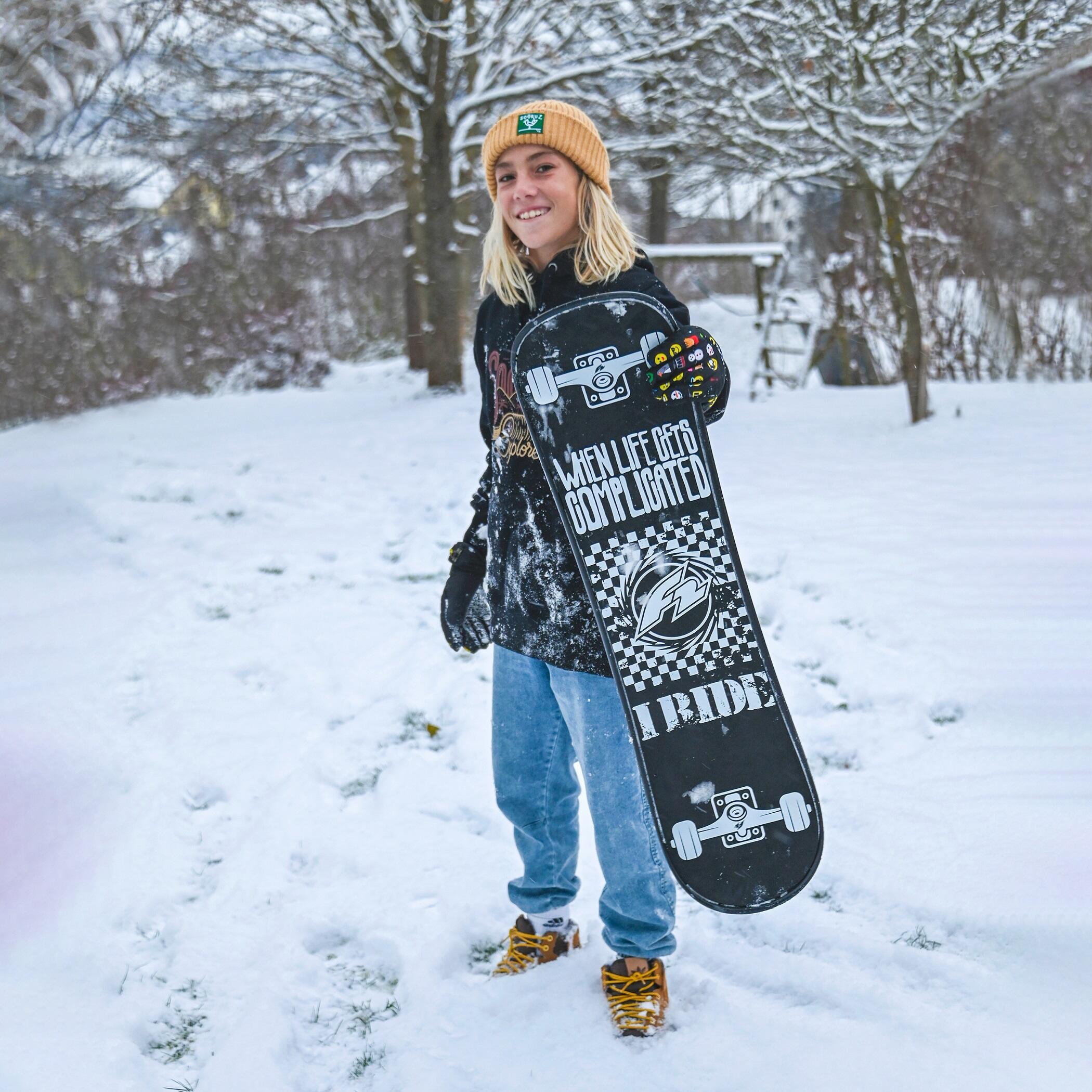 F2 Snowboard Snowdeck Schnee Skateboard 89cm Schwarz 2024/25 3/5