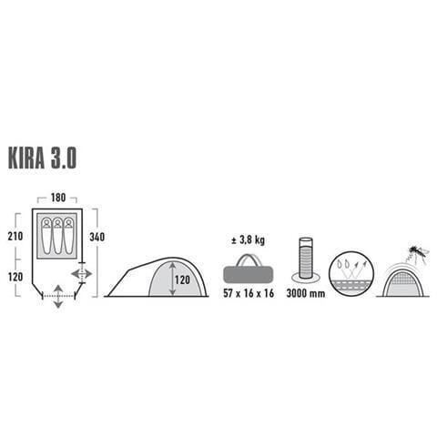 Namiot turystyczny High Peak Kira 3 (3-osobowy)
