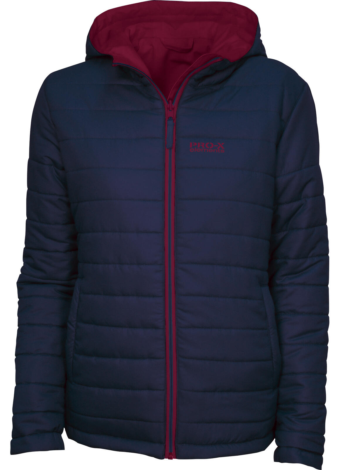 PRO-X ELEMENTS Damen Wendejacke HEIKE Marineblau/Beerenrot