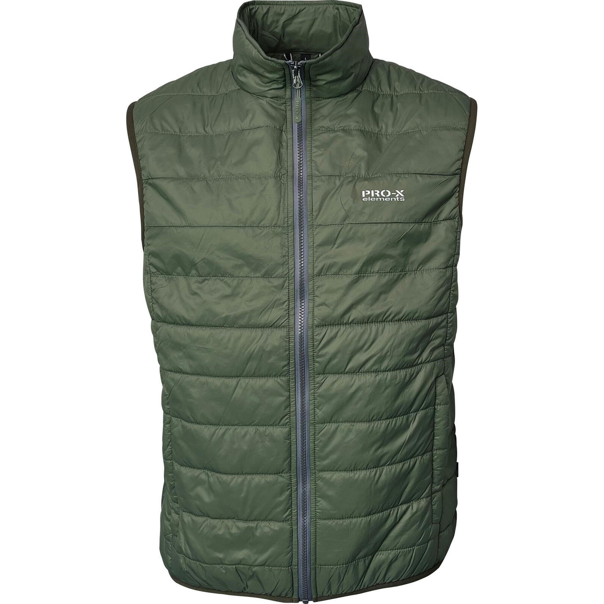 HANS gilet trapuntato da uomo verde scuro