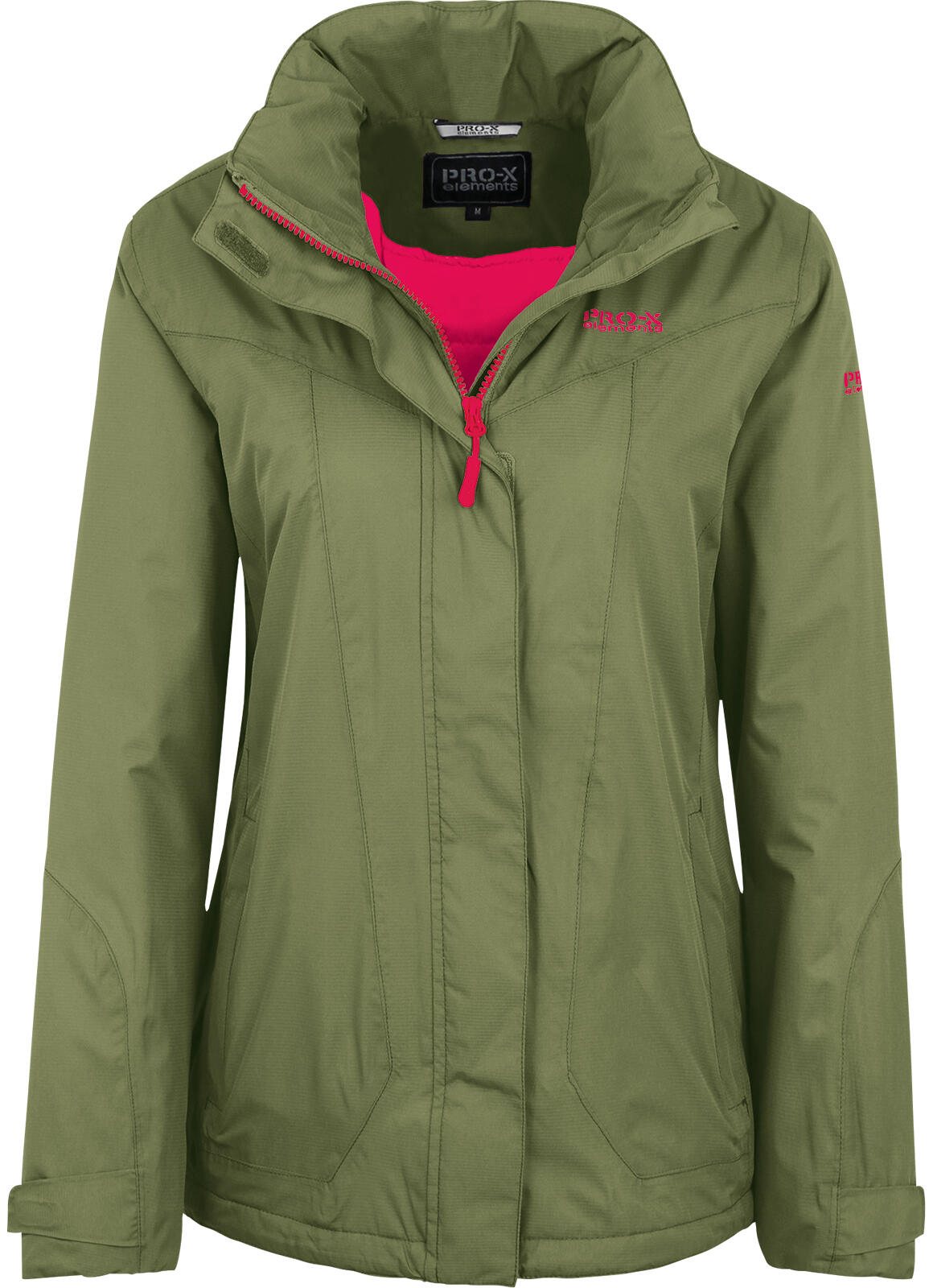 PRO-X ELEMENTS Damen Funktionsjacke CINDY Schilfgrün/Kirschrot