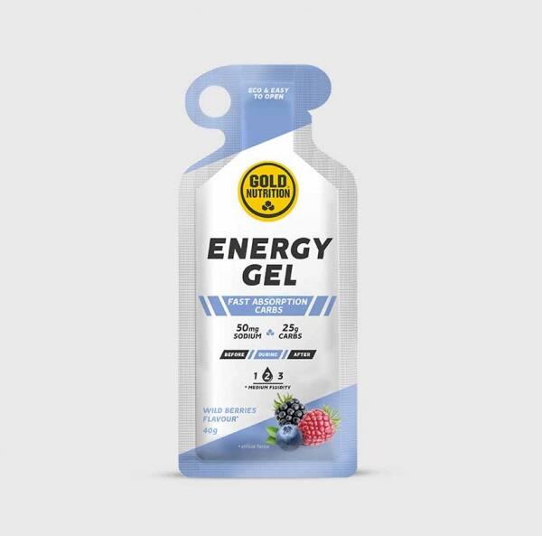 Gel energizant Energy cu fructe de padure, GoldNutrition, 40 g