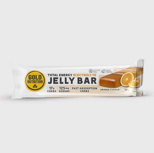 GOLD NUTRITION BARRA ENERGÉTICA JELLY BAR LARANJA - 30 G