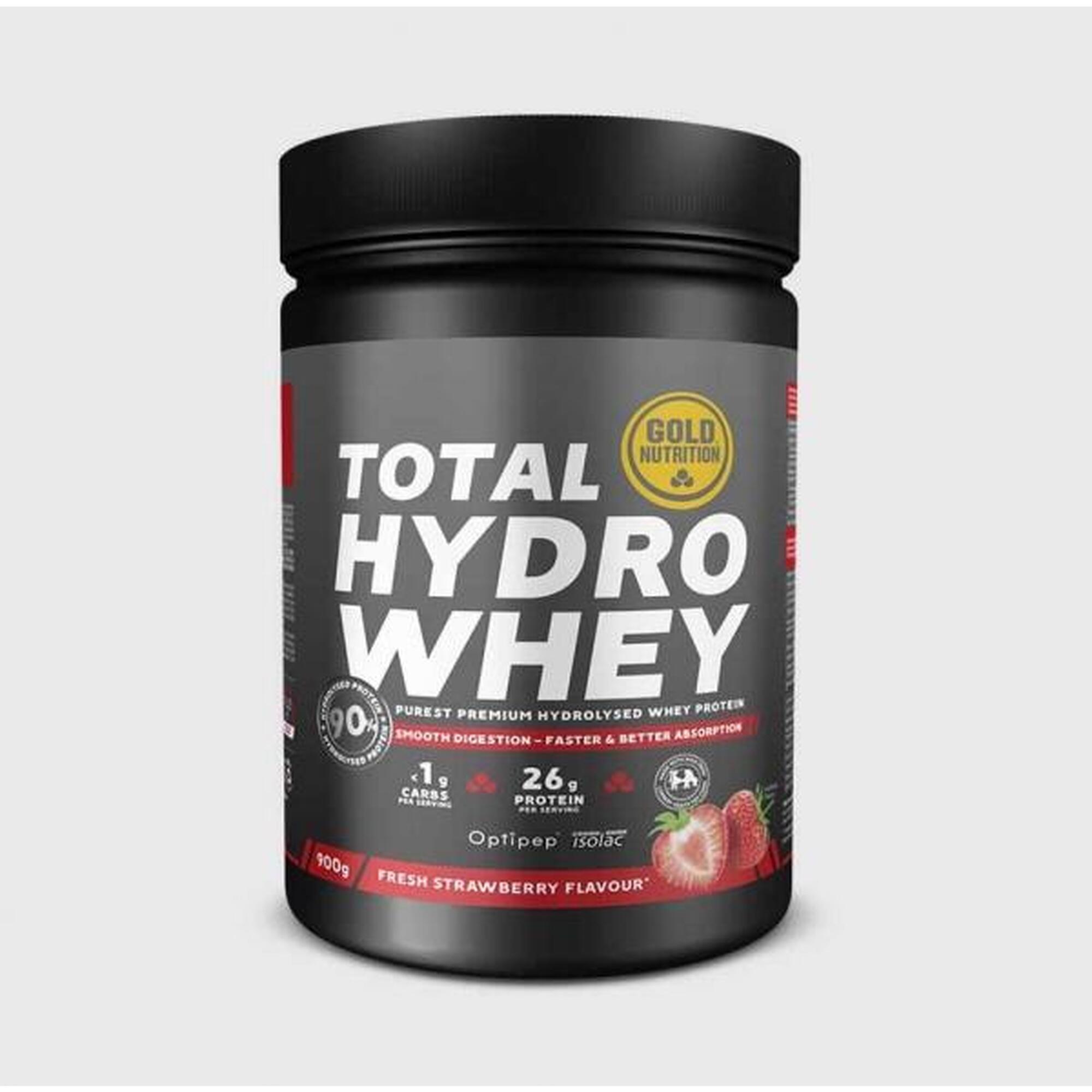 Proteína Hidrolisada Total Hydro Whey Morango - 900 G