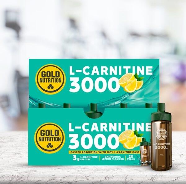 QUEIMADOR DE GORDURA L-CARNITINE 3000 MG LIMÃO - 20 FRASCOS 4/5