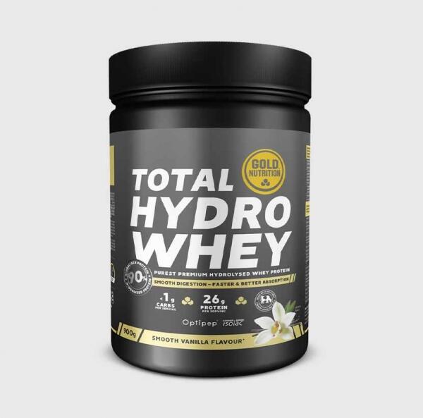 GOLD NUTRITION Proteína Hidrolisada Total Hydro Whey Baunilha - 900 G