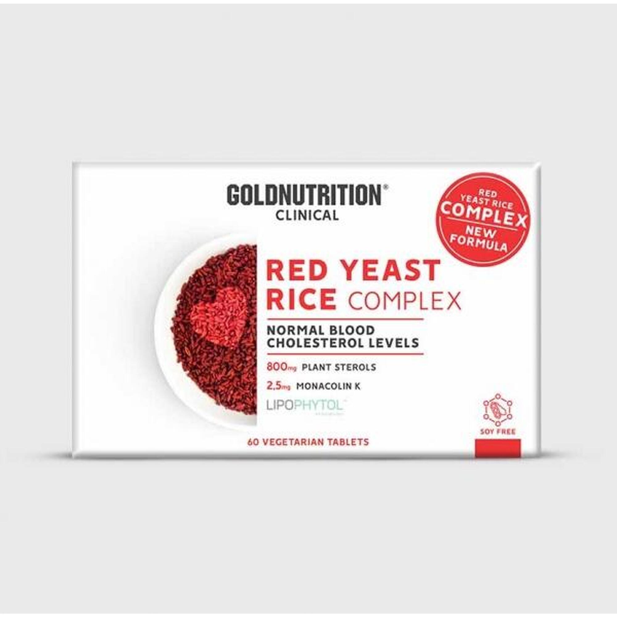 Supliment cu orez rosu GoldNutrition Clinical Red Yeast Rice Complex, 60 tablete