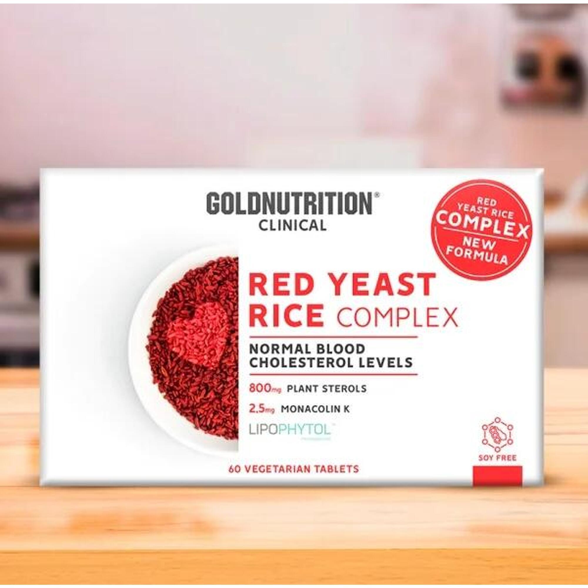 Supliment cu orez rosu GoldNutrition Clinical Red Yeast Rice Complex, 60 tablete