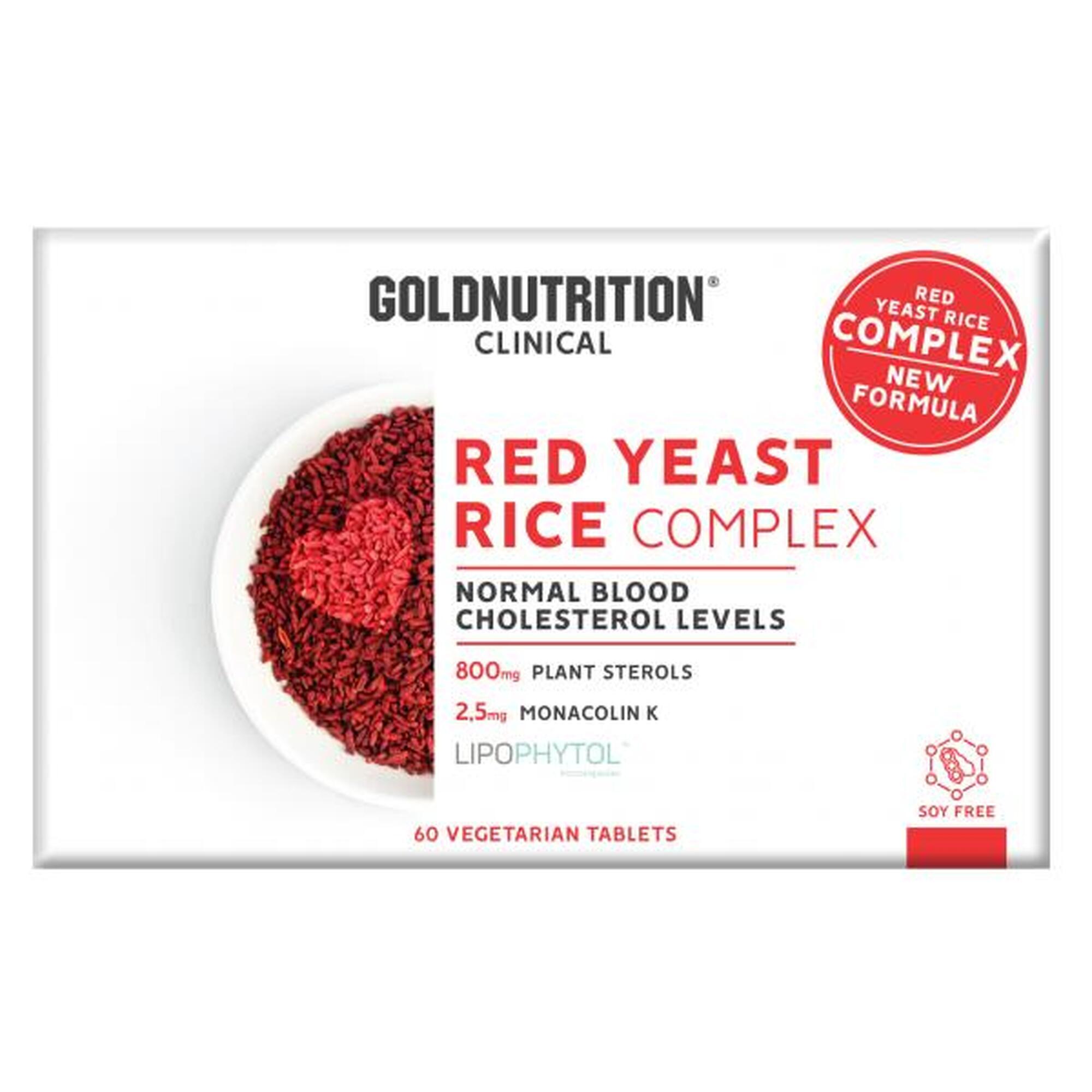 Supliment cu orez rosu GoldNutrition Clinical Red Yeast Rice Complex, 60 tablete