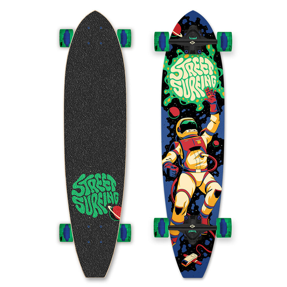 STREET SURFING Cut Kicktail Longboard Astronaut