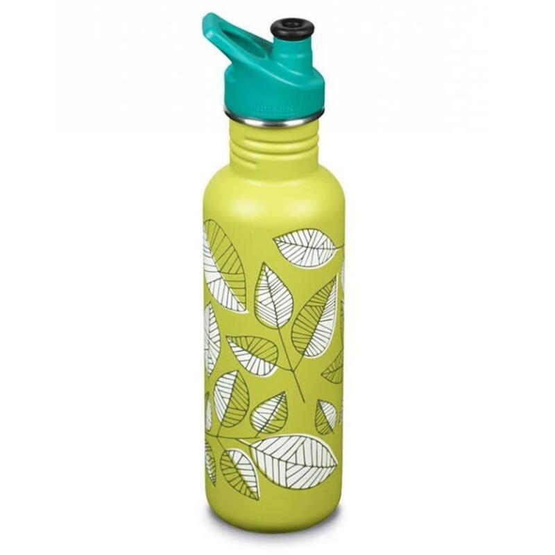 Butelka Klean Kanteen Classic mit Sport Cap Green Apple Leaves 800 ml