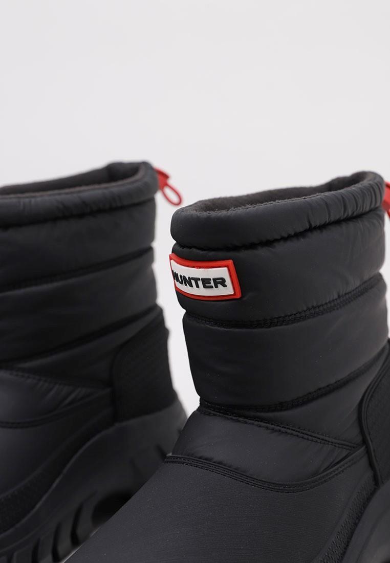 Hunter Intrepid Short Snow Womens Black Leather Boots | Decathlon