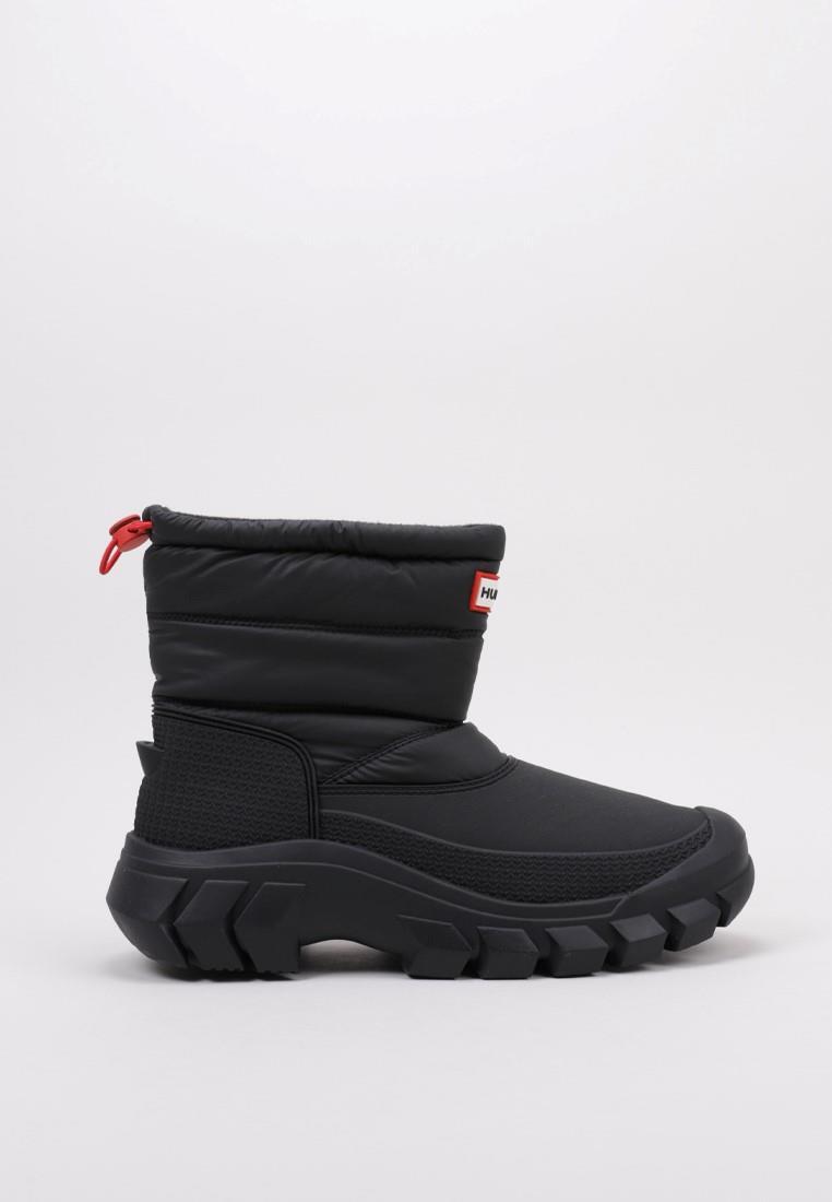 Hunter Intrepid Short Snow Womens Black Leather Boots | Decathlon