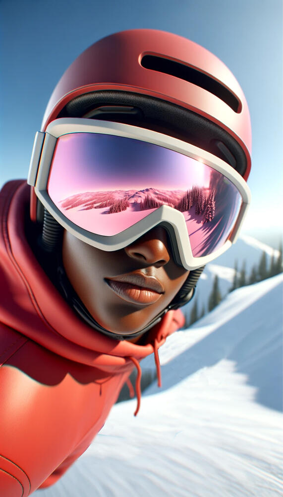 Óculos de SKI / óculos de snowboard Vidro espelhado branco - rosa 2/7