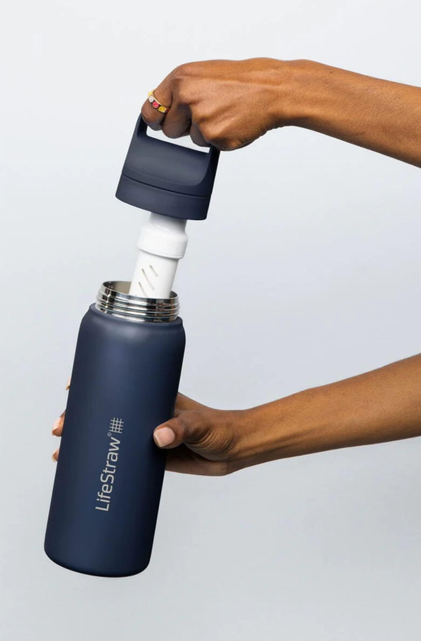 Lifestraw GO 2.0 Stalen Waterfles met filter - 1L - Kyoto Oranje 5/8