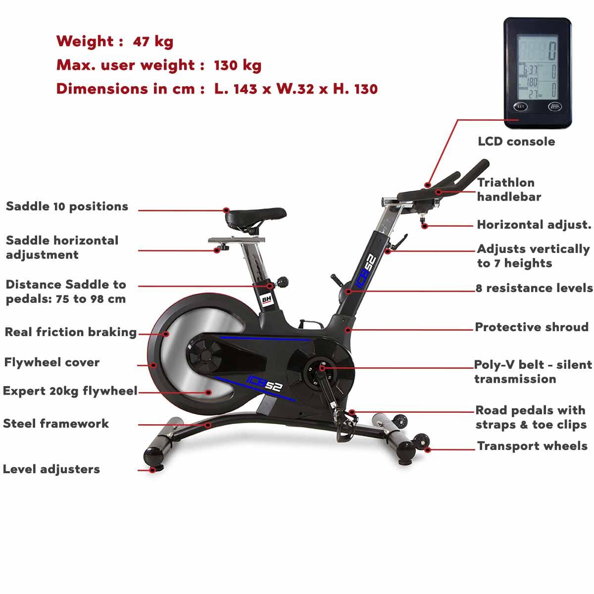 Spin Bike Indoor Cycle BH FITNESS Decathlon