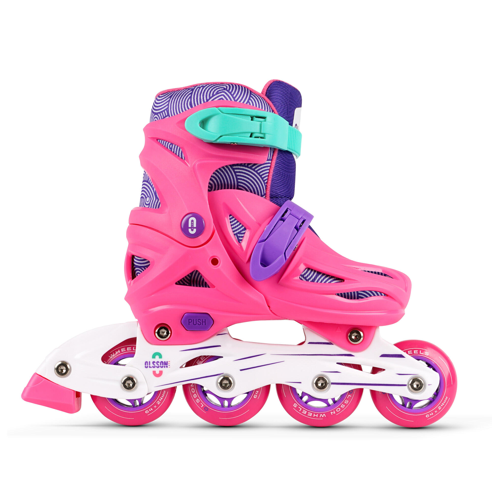Kinderskates OLSSON LITE SALLY Roze verstelbare maat (28-31) 608Z lagers 2/6