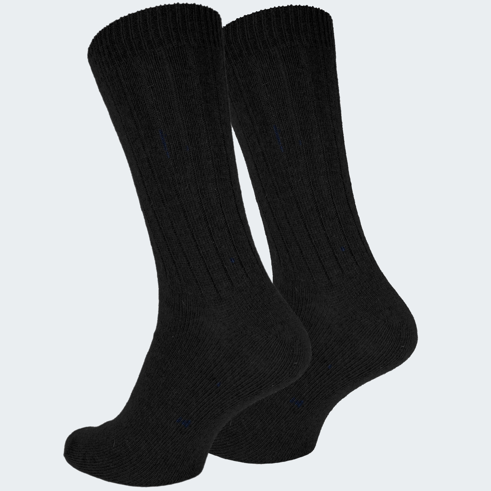 Calzini di lana 2 paia | Calze pecora e alpaca | Donna e uomo | Nero 3/6