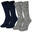 Wollsocken 2 Paar | Schaf und Alpaka | Damen und Herren | Dunkelblau/Grau