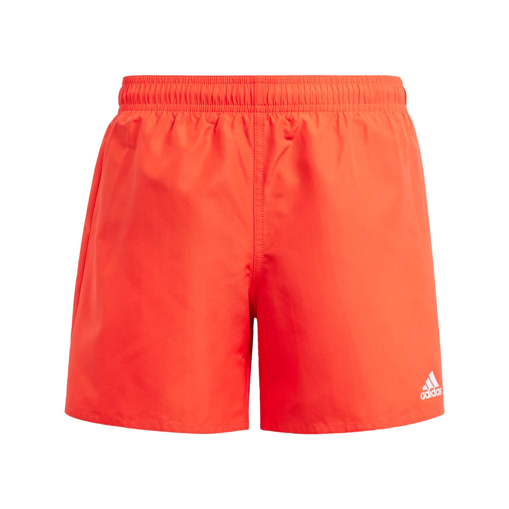 Adidas - Short De Bain Classic Badge Of Sport - Boardshort - Blanc|orange|rouge - 15-16 Ans - Decathlon