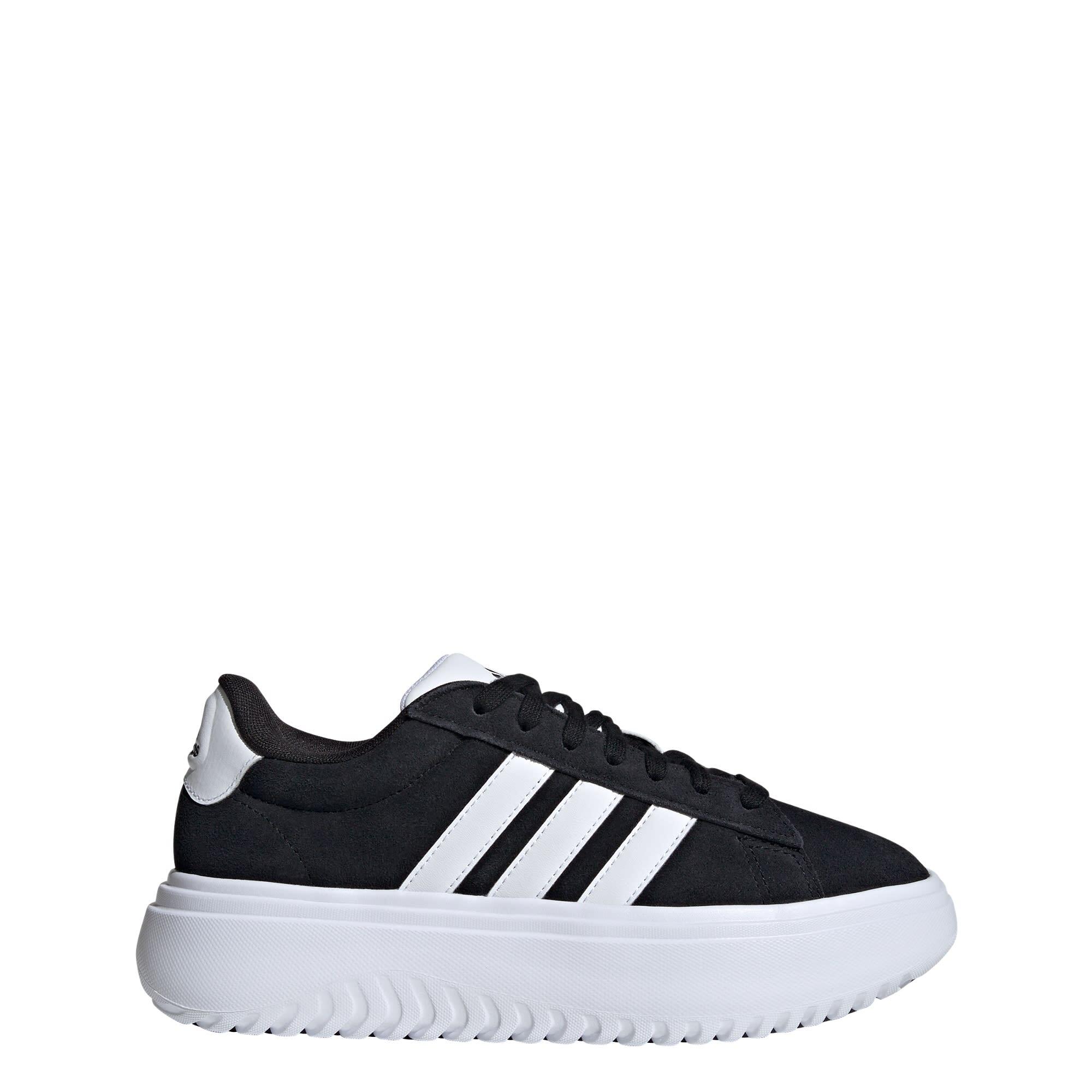 Adidas - Chaussure Compensée Grand Court - Chaussures De Sport - Blanc|noir - 40 - Decathlon