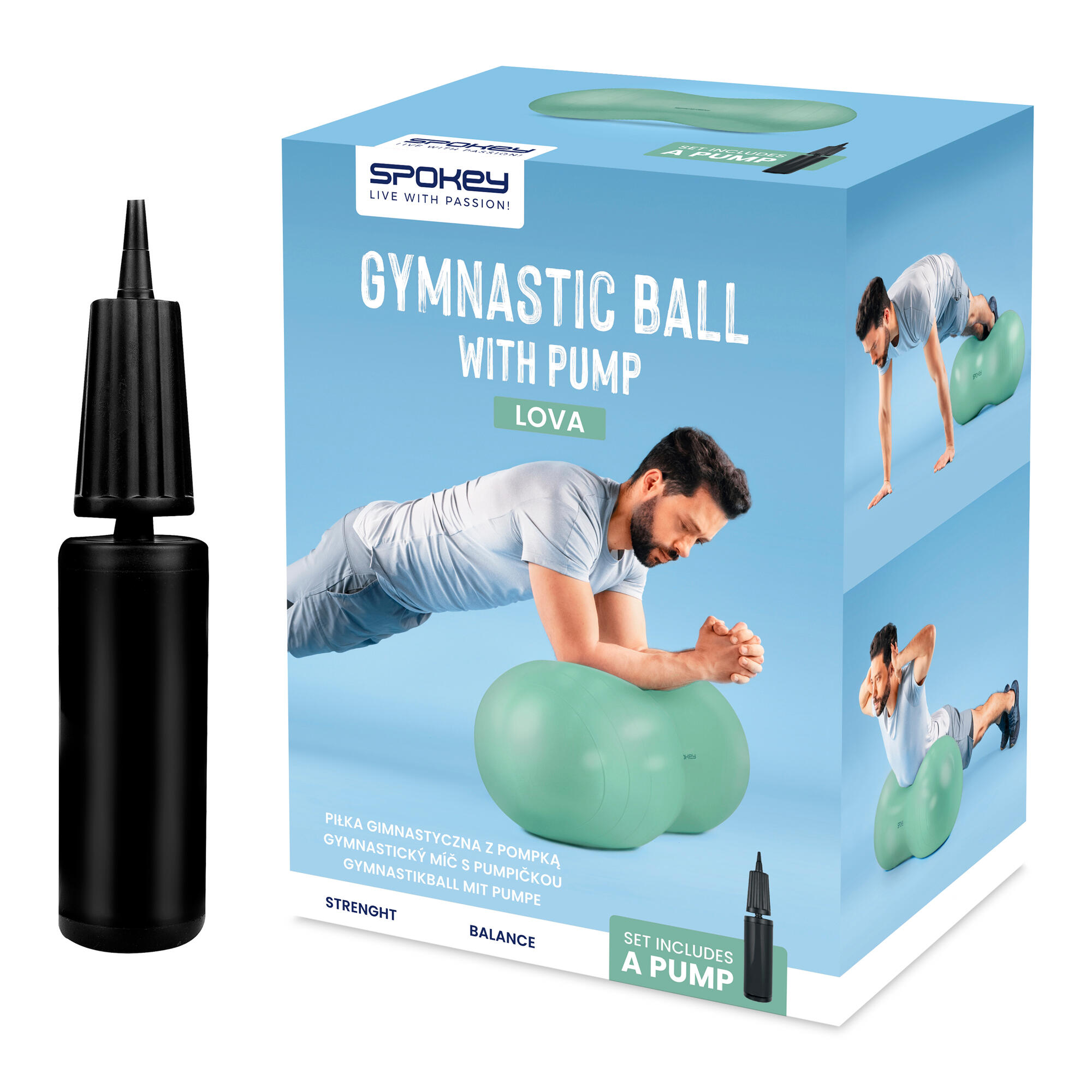 Spokey Lova Erdnuss-Gymnastikball 7/7