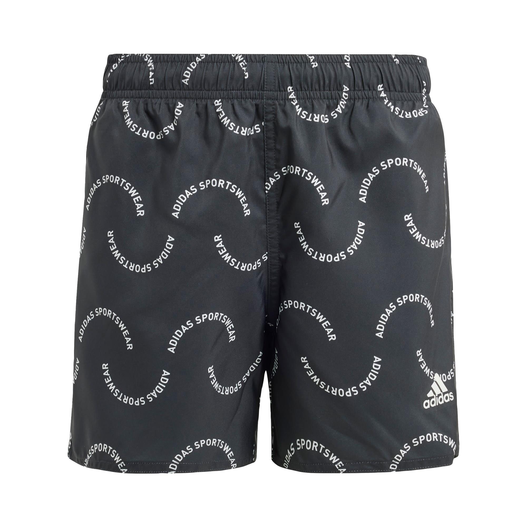 Adidas - Short De Bain Sportswear Wave Print Clx Enfants - Bas De Maillot De Bain - Blanc|noir -  8 À 10 Ans - Decathlon