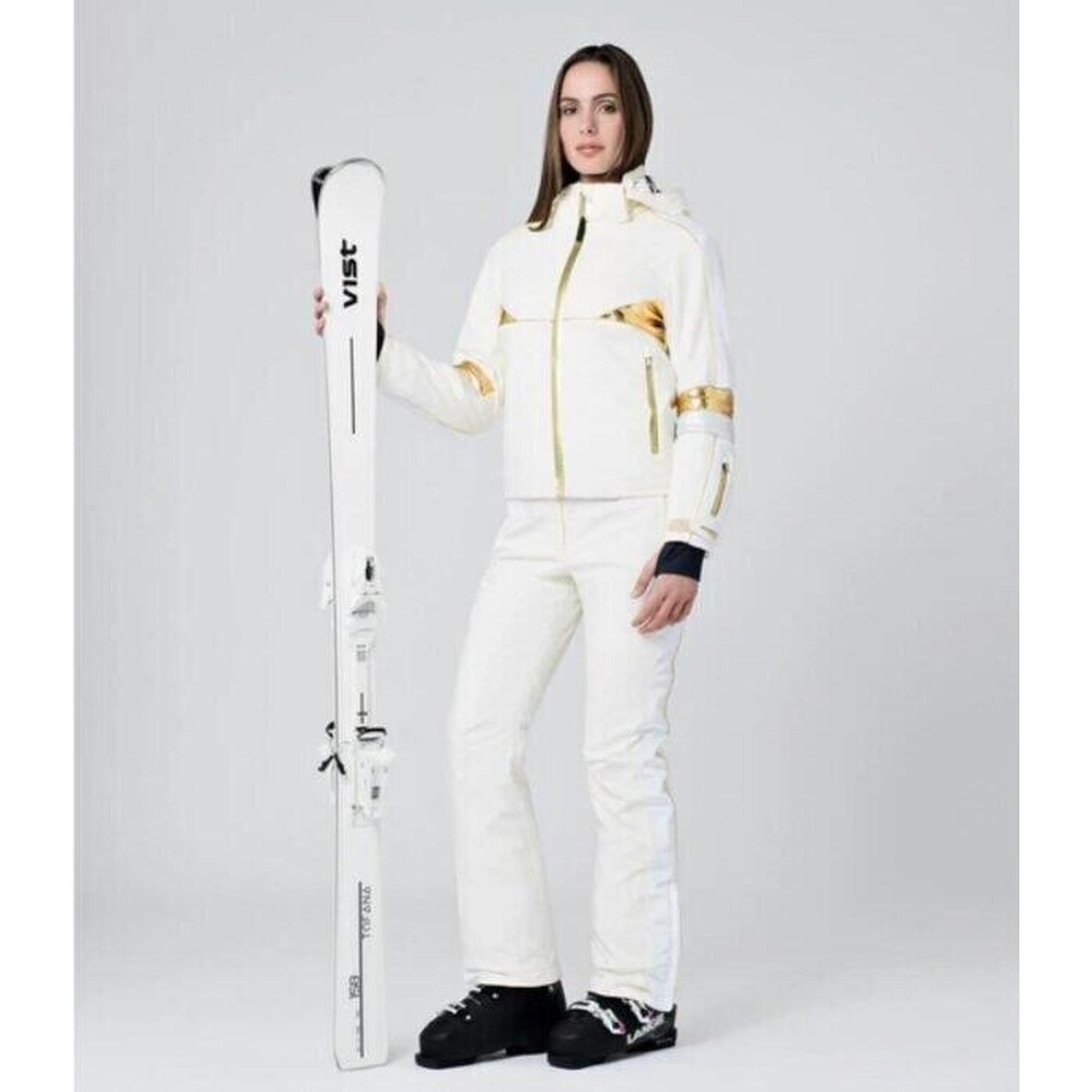 Donatella Women Ski Jacket(without fur)+Alberta Women Ski Pants - White