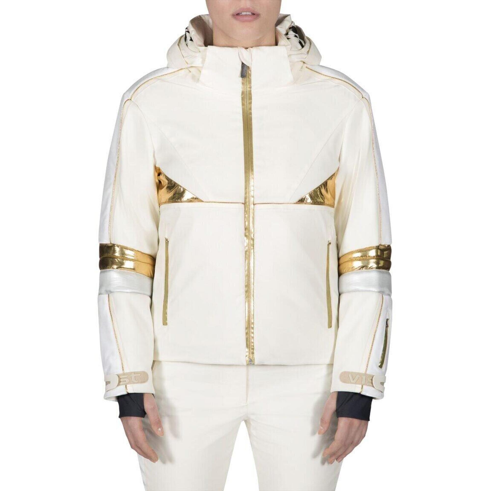 Donatella Women Ski Jacket(without fur) + Lavinia 1920 Women Ski Pants - White