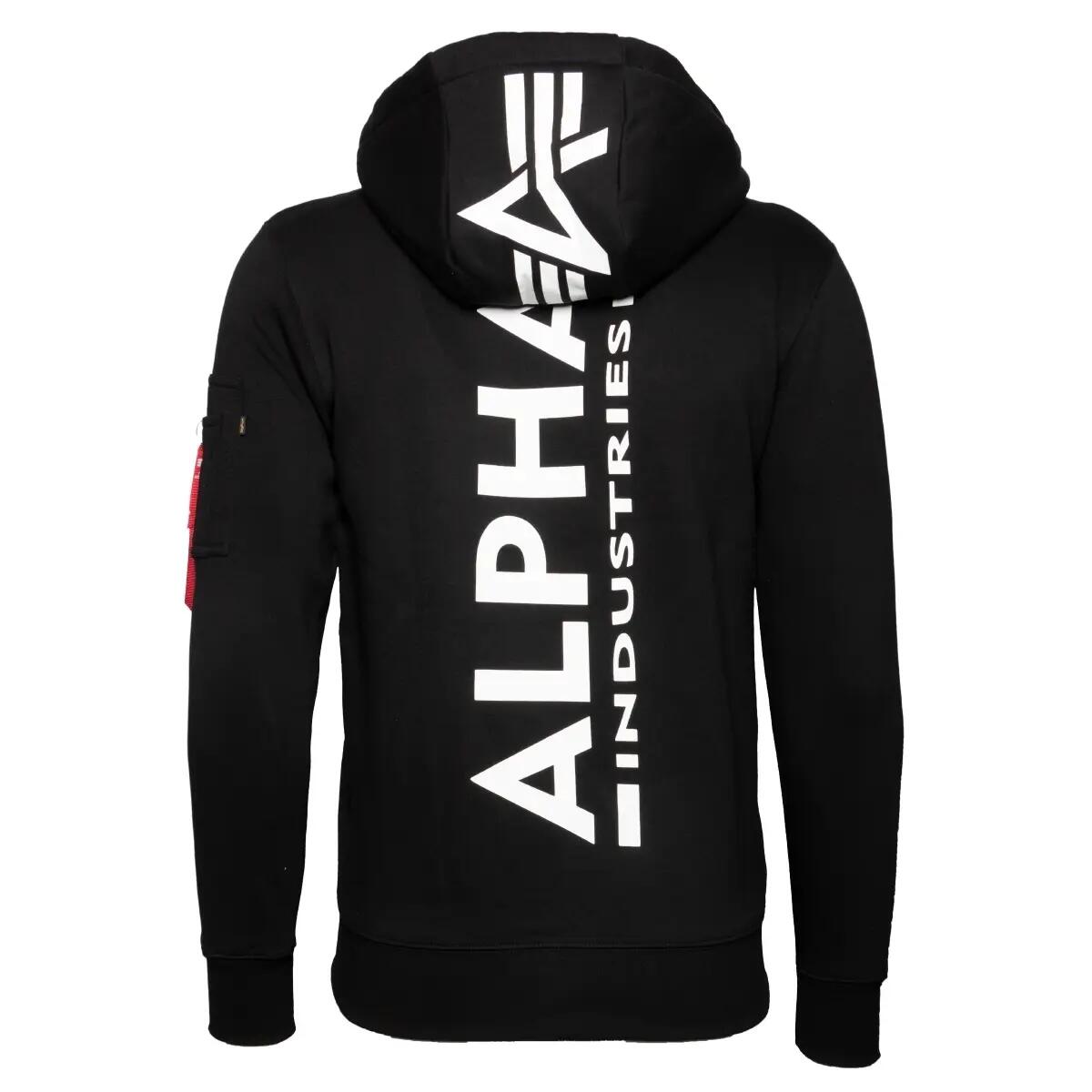 Sweatjacke Back Print Zip Hoodie Herren 2/2