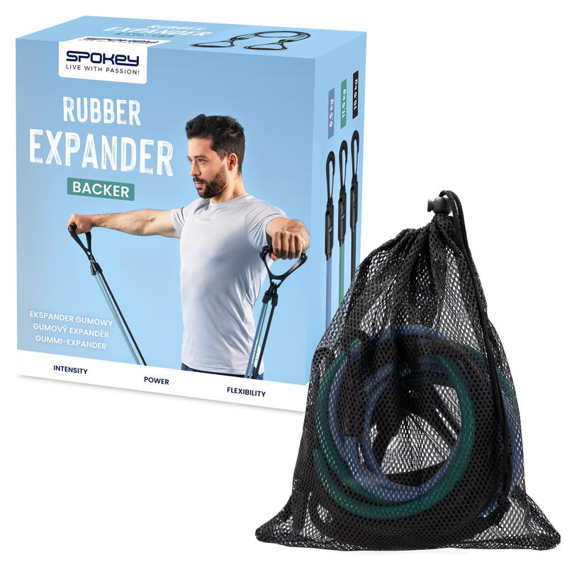 Extensor elastic cu 3 corzi interschimbabile Spokey Backer