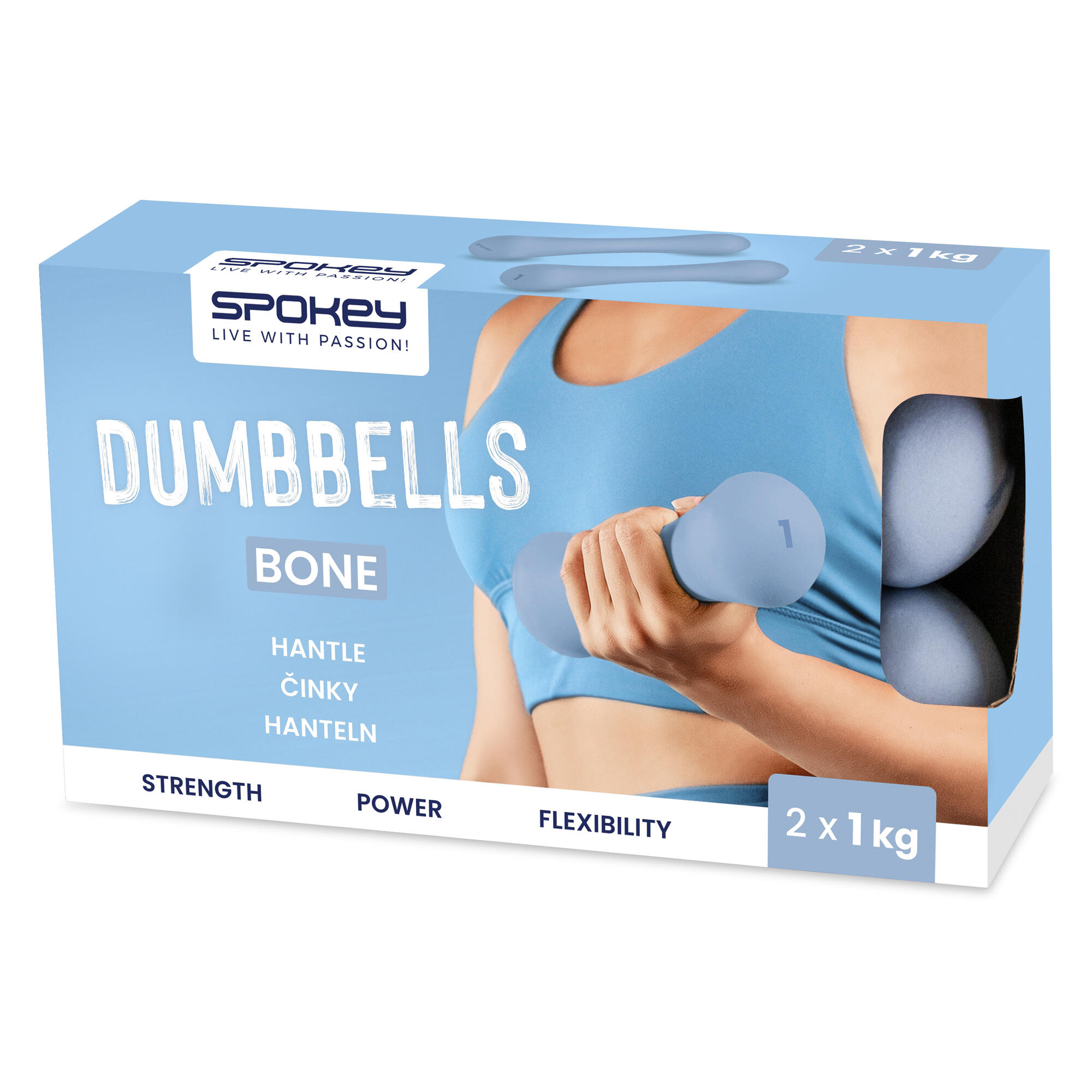 Zestaw hantli neoprenowych Spokey Bone 6/7
