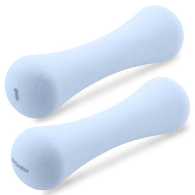 Neopreen halters set 2x 1kg lichtblauw bone