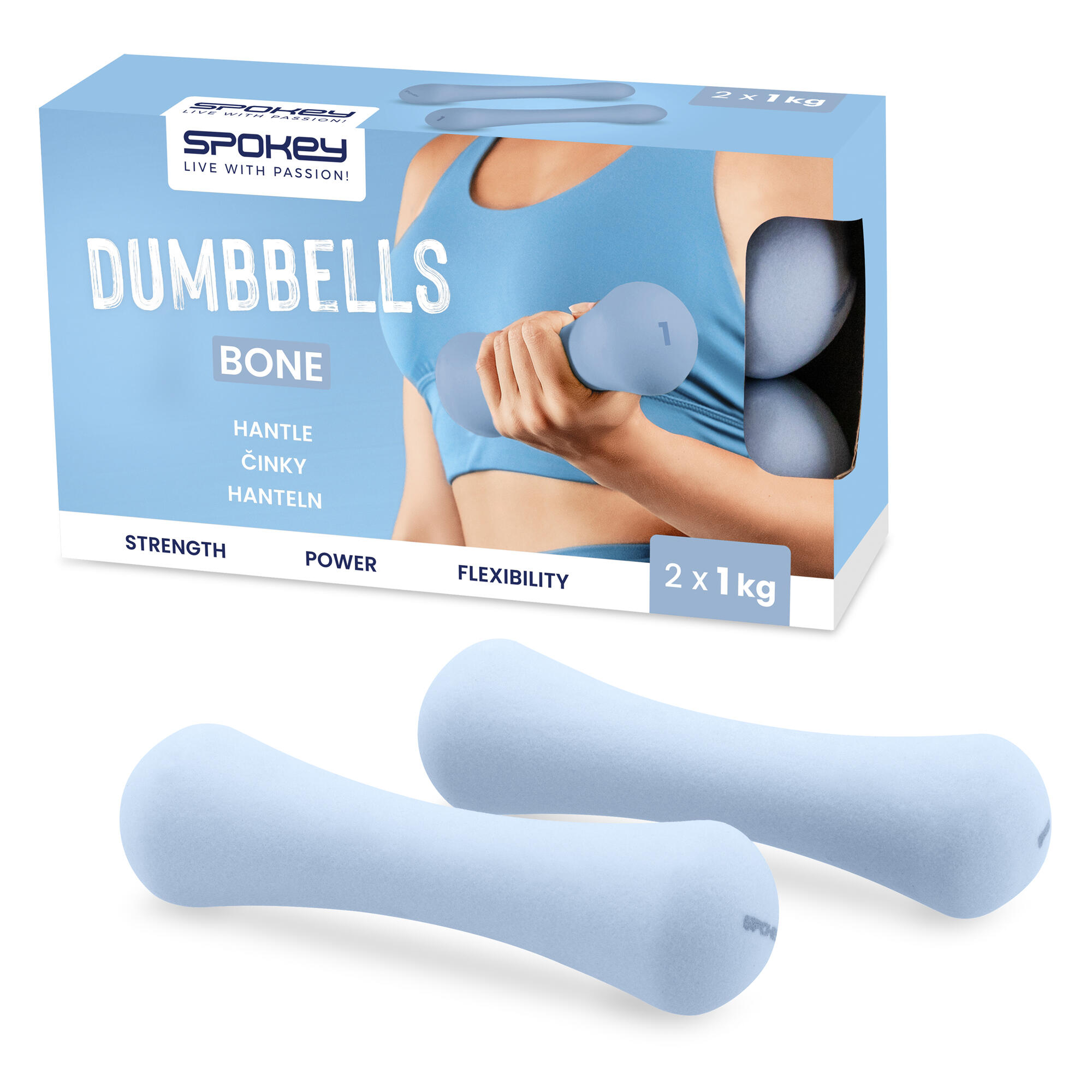 Zestaw hantli neoprenowych Spokey Bone 2/7
