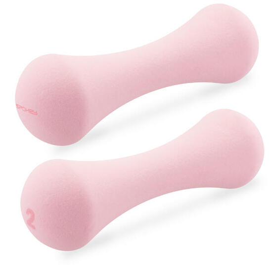 Neopreen halters set 2x 2kg roze BONE