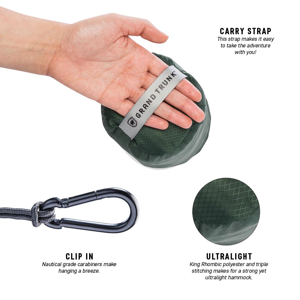 Hamak Grand Trunk Ultralight Starter green 2/7
