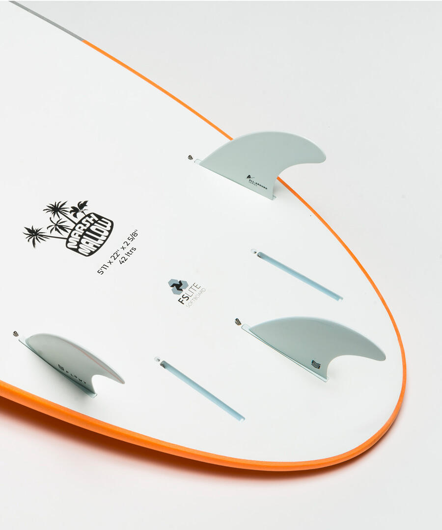 Surfbrett Flowt 5’11 Marshmallow Orange 5/7