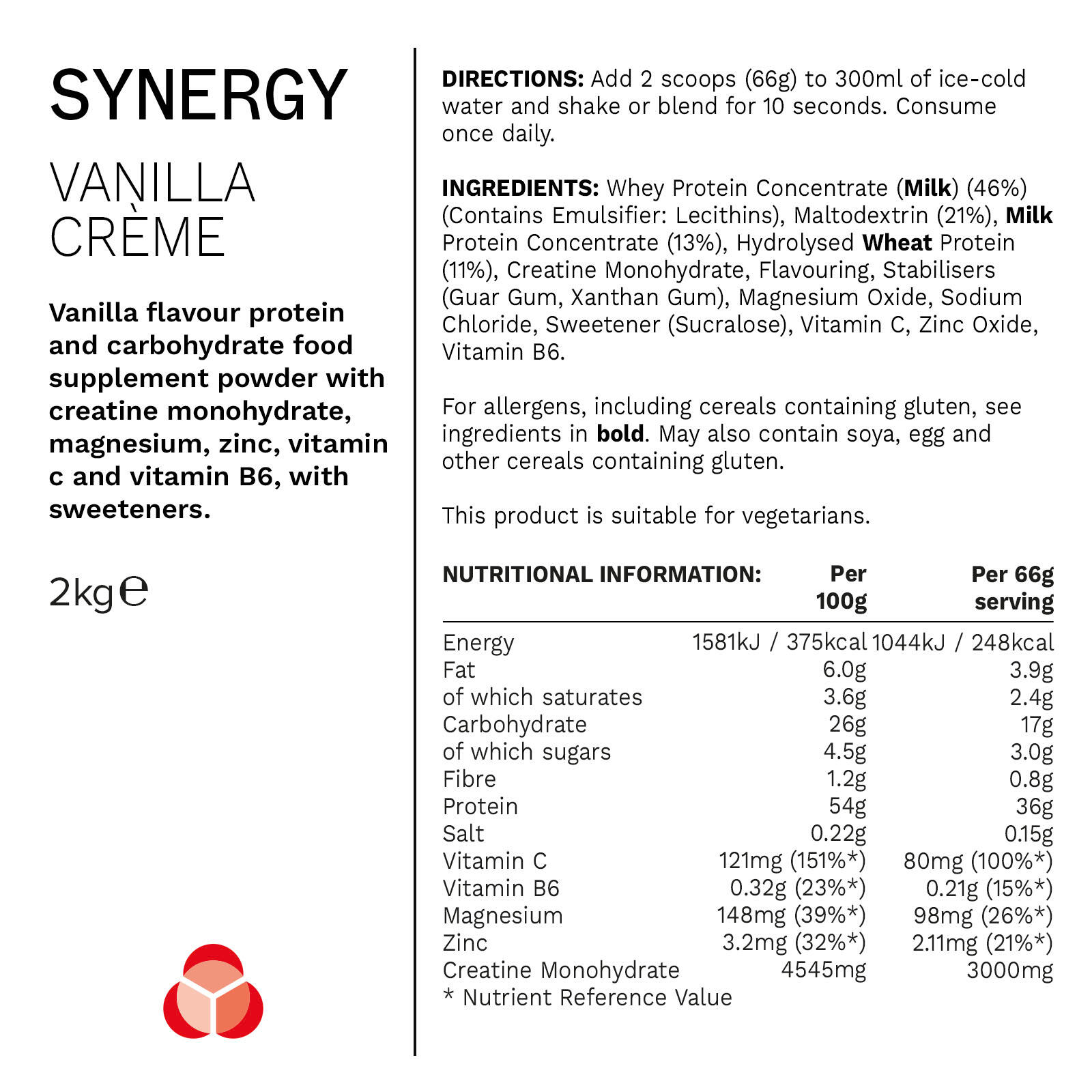 PhD Nutrition | Synergy Powder | Vanilla Creme Flavour | 2kg 3/5