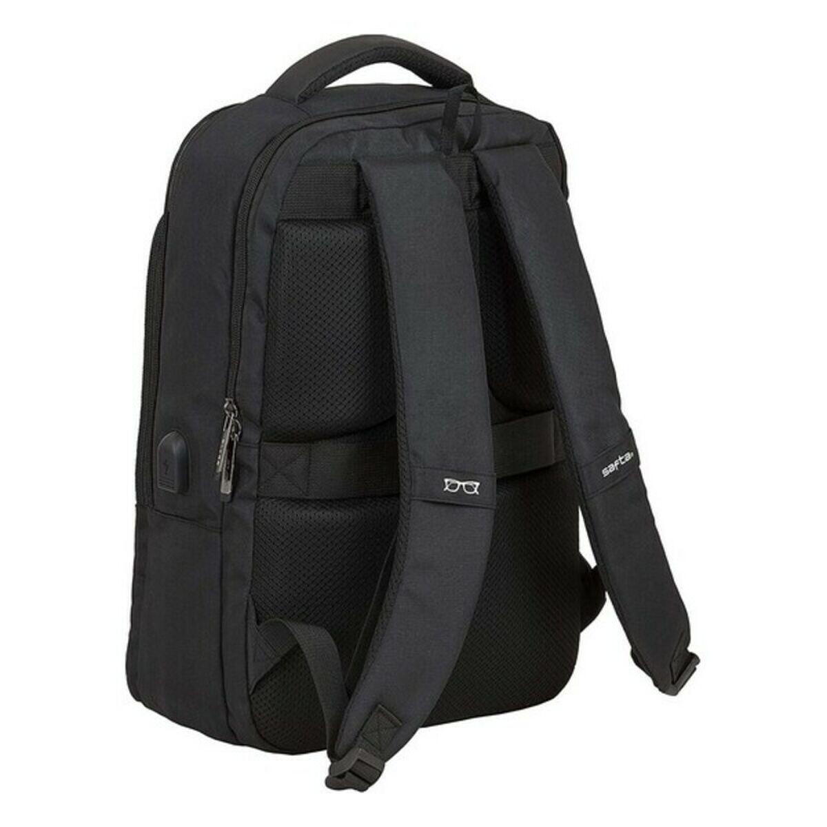 Zaino per PC Portatile e Tablet con Uscita USB Safta Business Nero 2/5