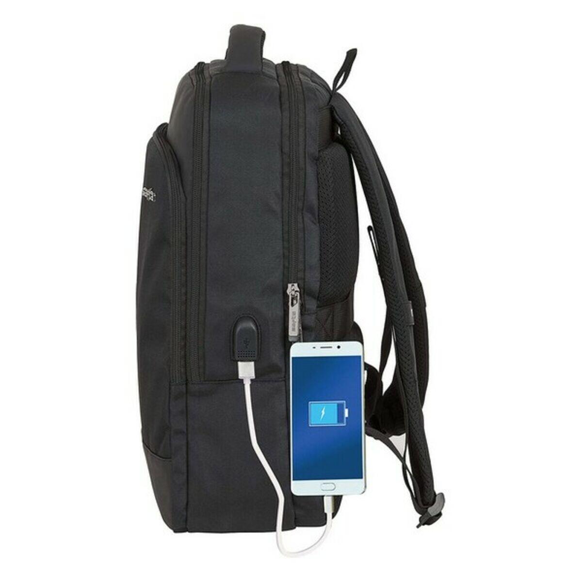 Zaino per PC Portatile e Tablet con Uscita USB Safta Business Nero 5/5