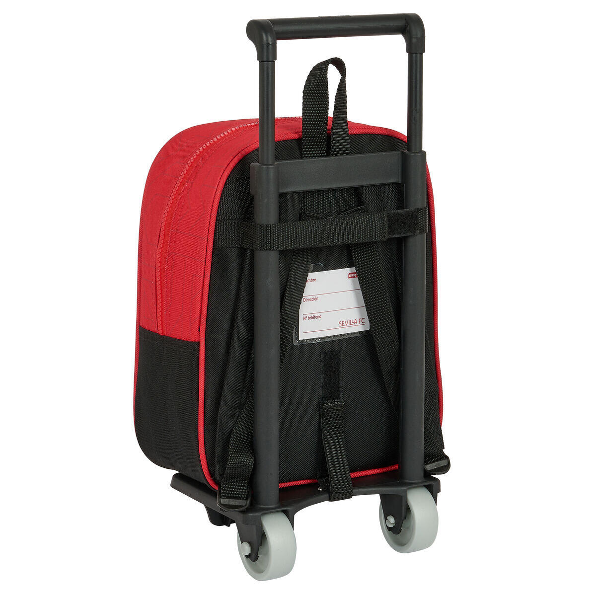 Mochila Escolar con Ruedas Sevilla Fútbol Club Negro 3/3