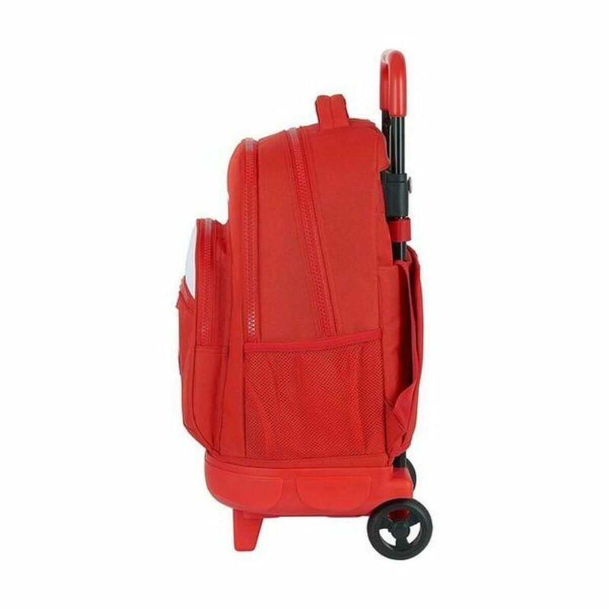 Mochila Escolar con Ruedas M918 Blanco 3/4