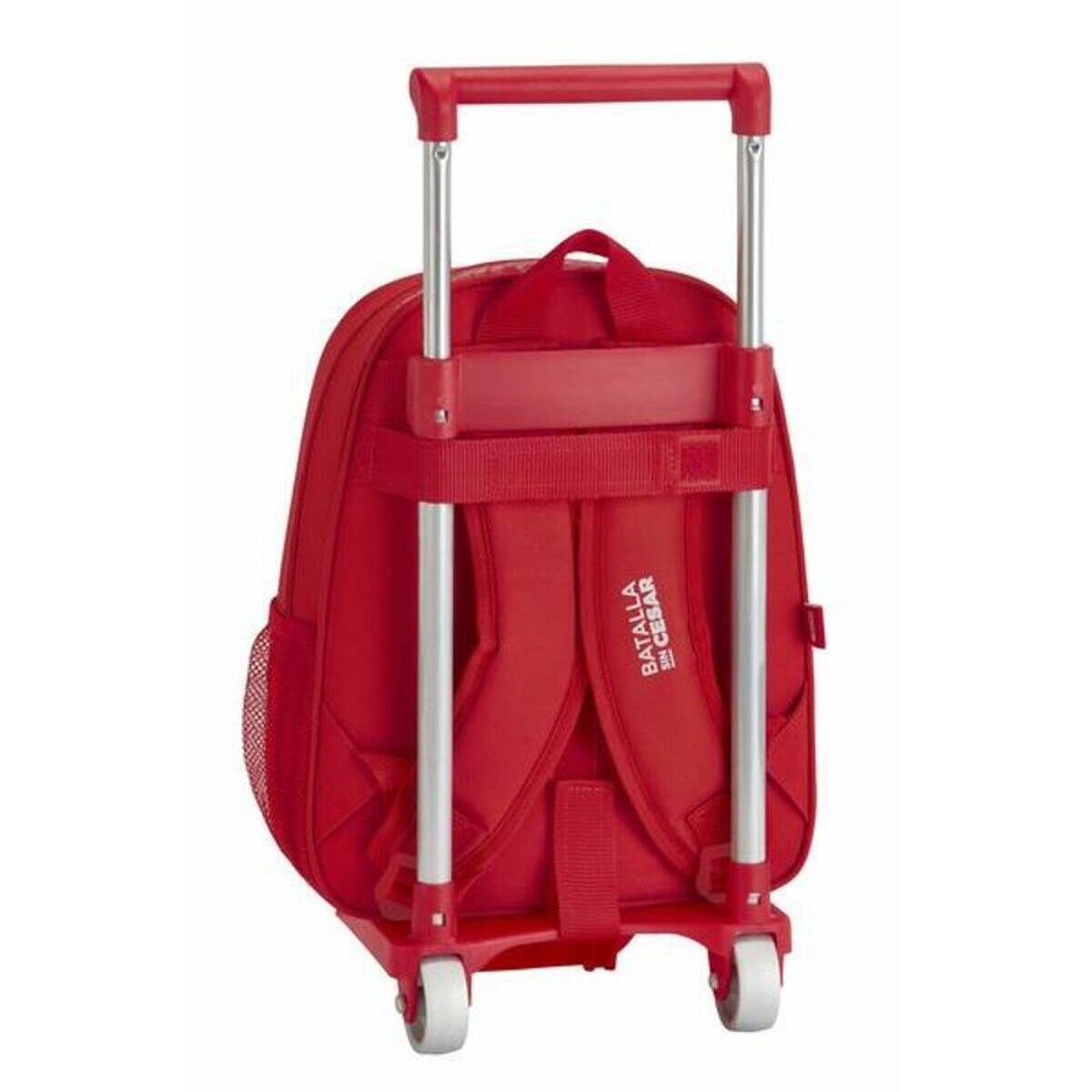 Mochila Escolar com Rodas Real Sporting de Gijón Vermelho 2/3